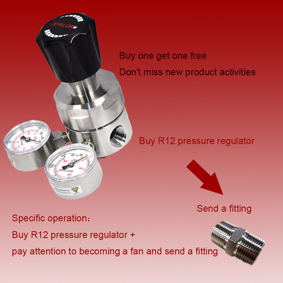 Υδρογόνο ρυθμιστών πίεσης αερίου αζώτου AFK R12 3000psi με το βιογραφικό σημείωμα 1,0 μετρητών