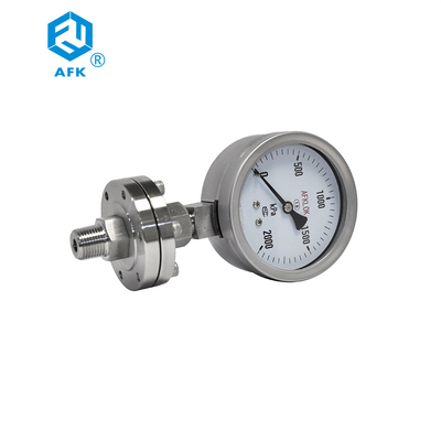 Περασμένος κλωστή μετρητής πίεσης διαφραγμάτων AFK SS316 2000KPa για τις υδραυλικές βιομηχανίες