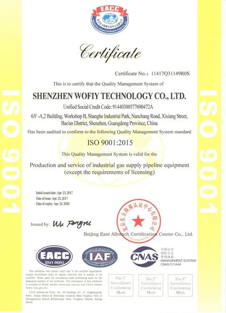 ΚΙΝΑ Shenzhen Wofly Technology Co., Ltd. Πιστοποιήσεις