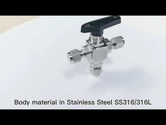 SS316 3000 Psi Gas High Pressure Ball Valves Stainless Steel Panel Mounting