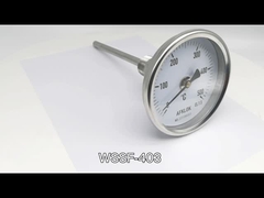0-500 Degrees Industrial Back Connection Bimetal Thermometer
